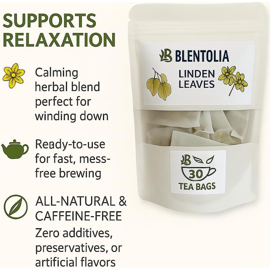 Té de Hierbas Blentolia de Tilo 100% Natural - 30 Bolsitas