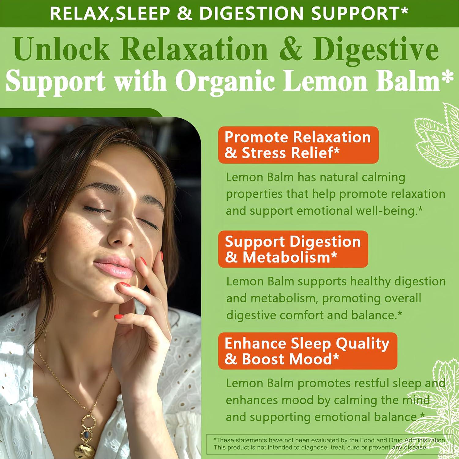 Tintura de Melisa Orgánica HZZYPLANT - Gotas Líquidas 30ml