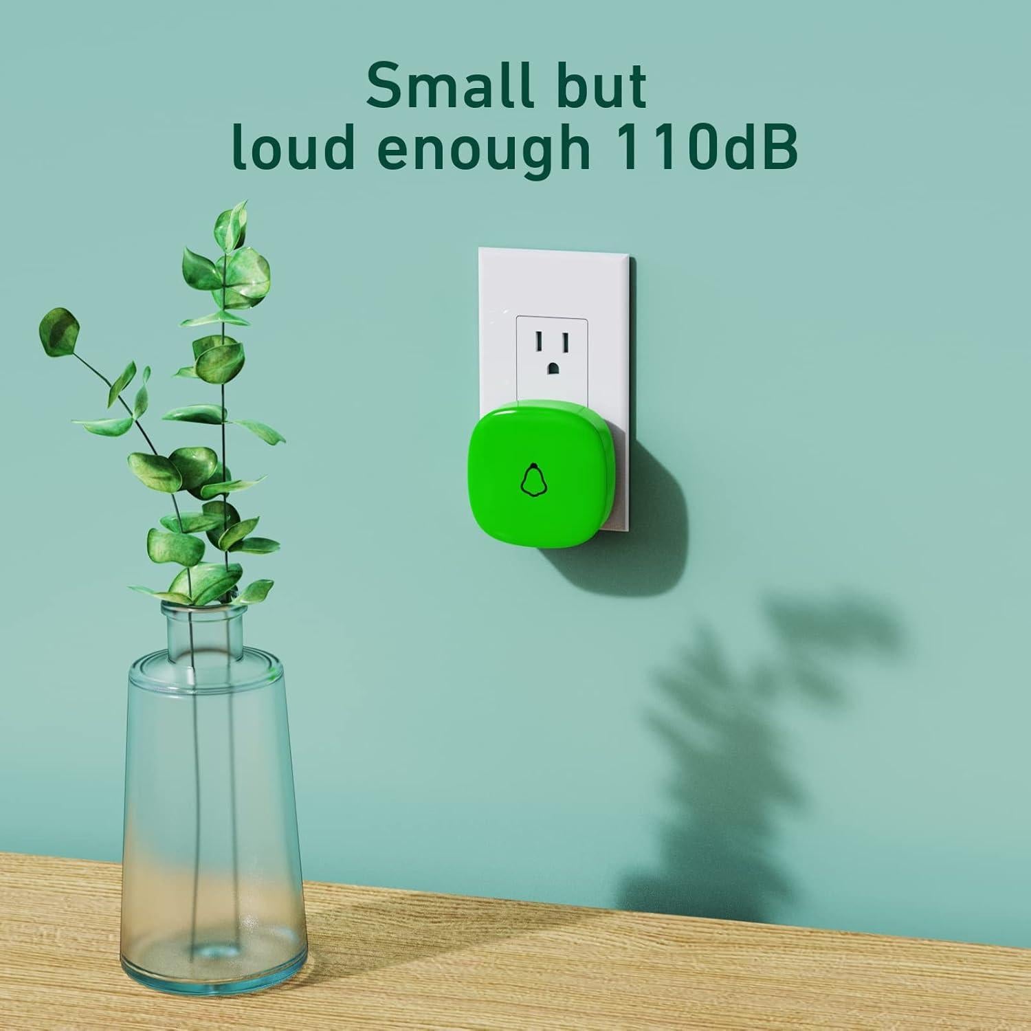 Timbre Inalámbrico SECRUI M520+F55 Verde 58 Melodías