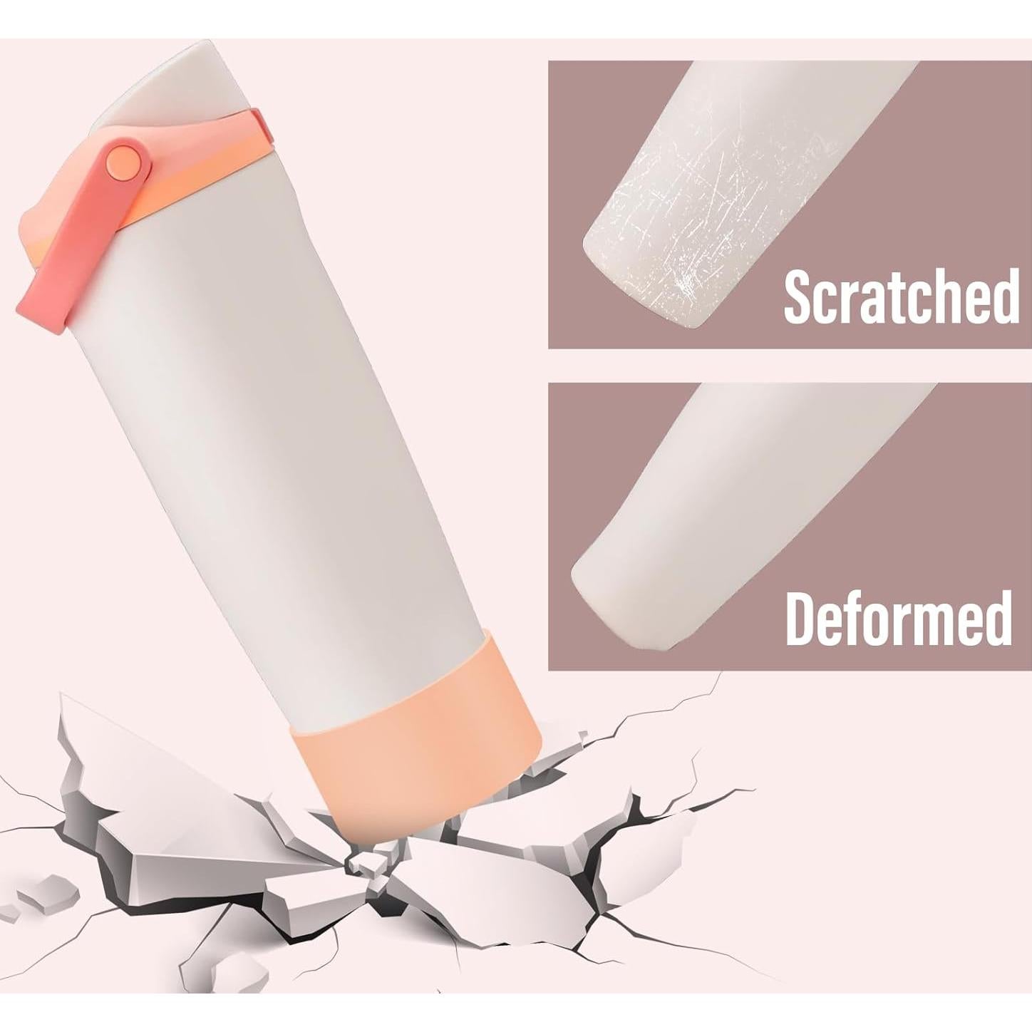 2 Fundas de Silicona Antideslizantes QIONG para Botellas Owala