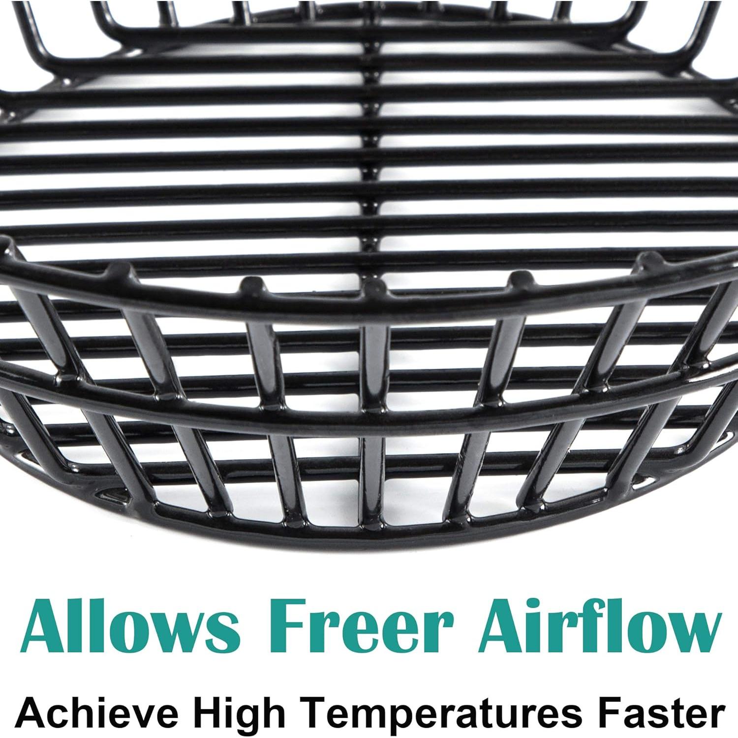 Cesta de Ceniza de Carbón EasiBBQ Grande 34.92 cm Acero Porcelánico