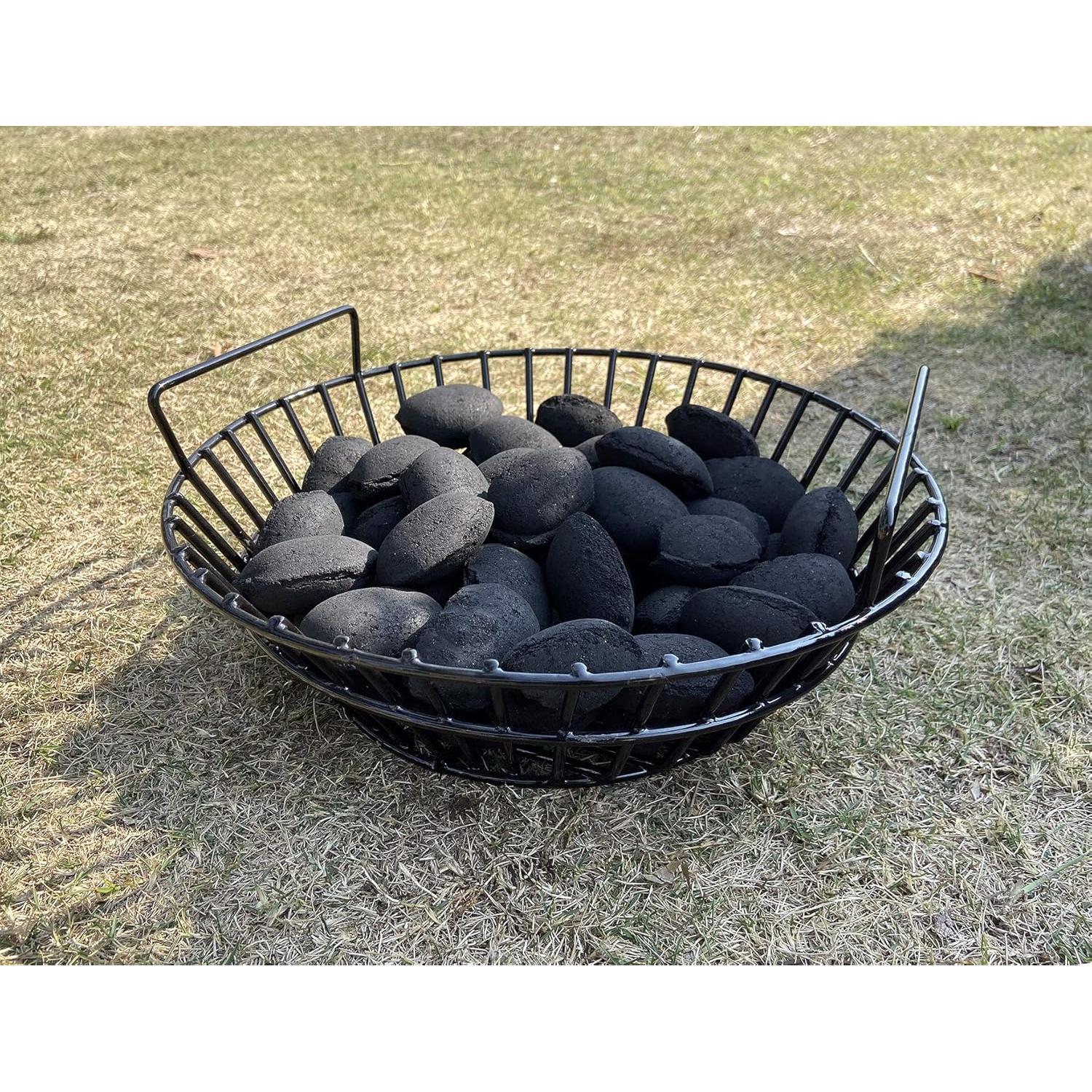 Cesta de Ceniza de Carbón EasiBBQ Grande 34.92 cm Acero Porcelánico