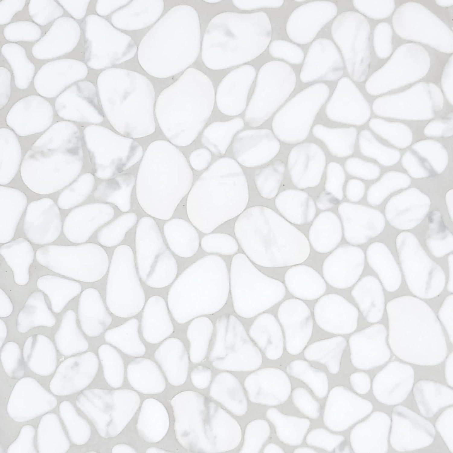 Baldosa de Guijarros Sunwings 10 Hojas Blanco Carrara 27x27cm