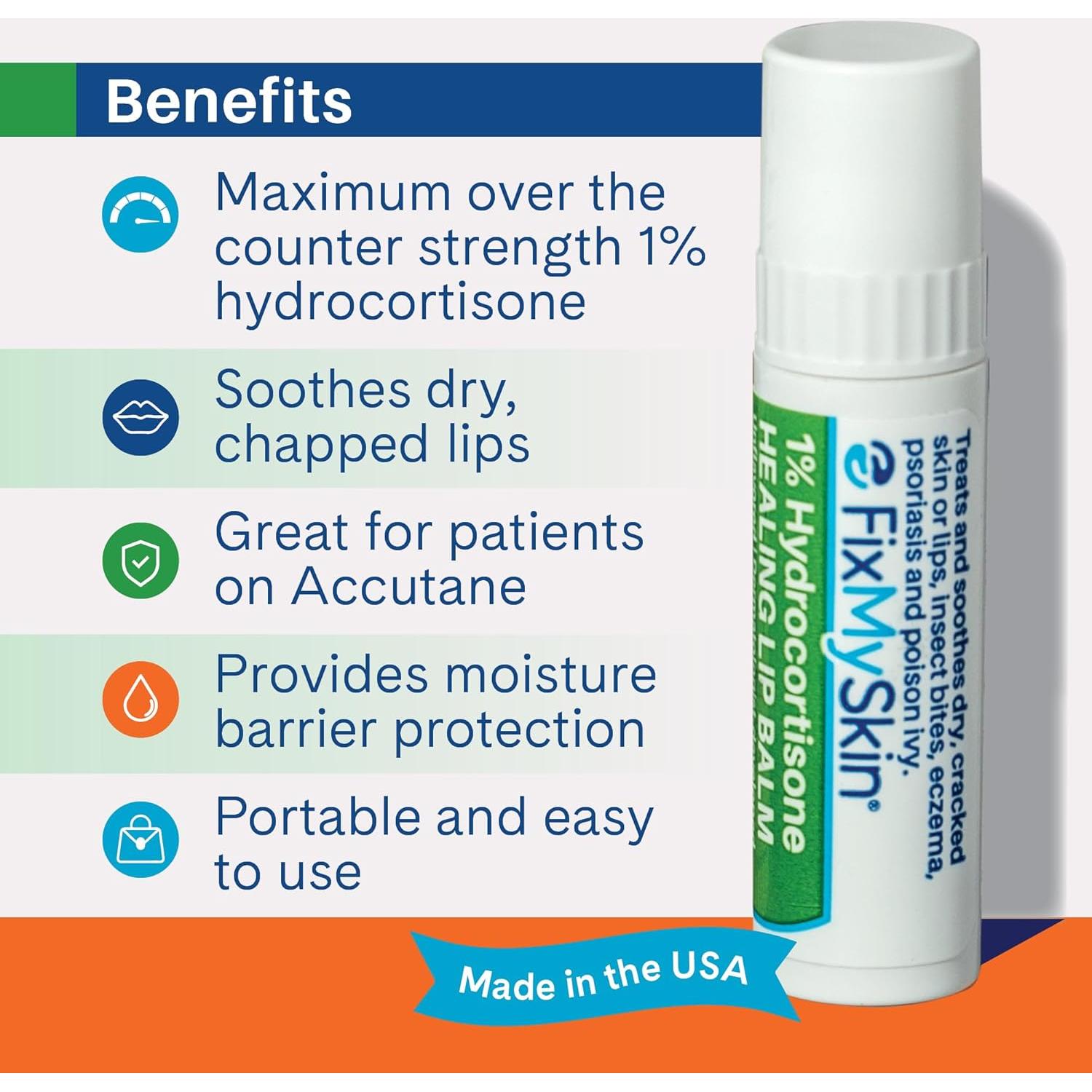 Bálsamo Labial Sanador FixMySkin 1% Hidrocortisona 10 g