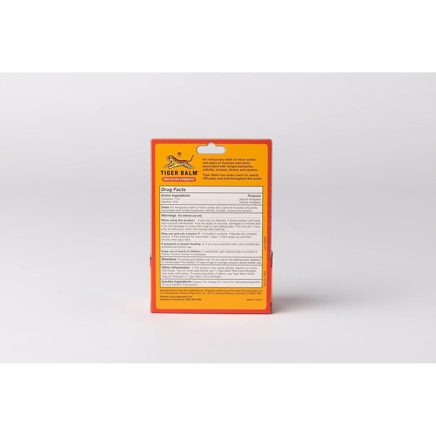 Ungüento para el dolor Tiger Balm Extra Fuerte 54g (3 unidades)