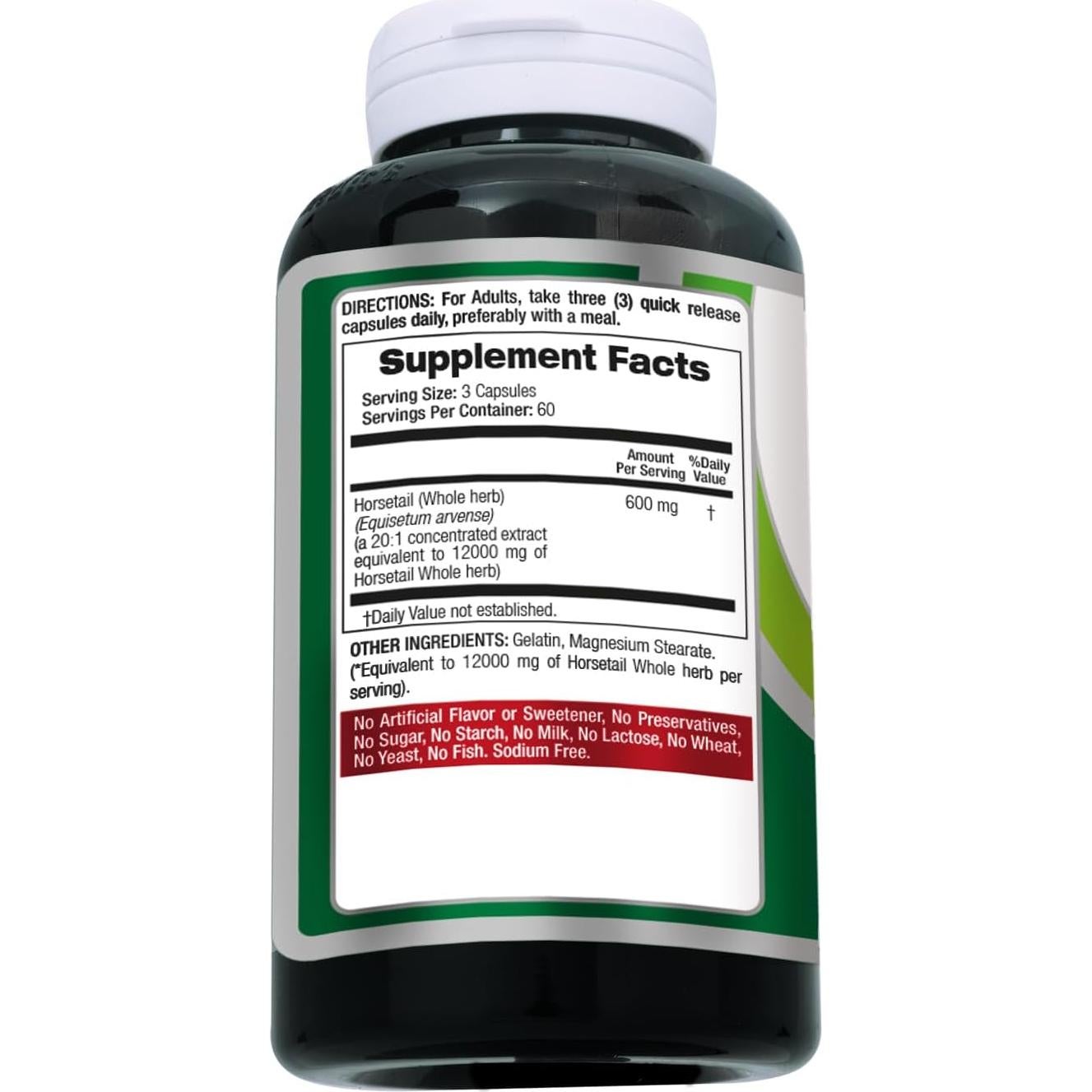 Cápsulas de Cola de Caballo FITO MEDIC'S 180 Unidades 600 mg