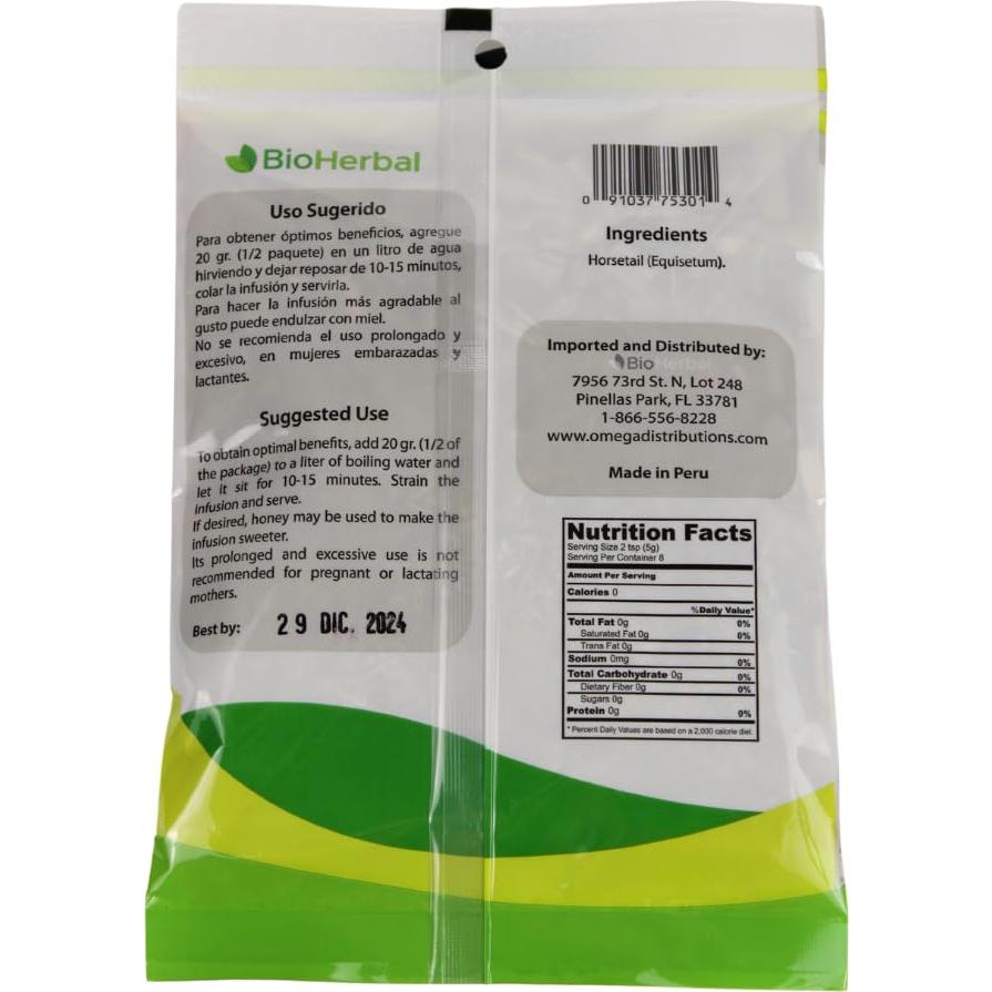 Té de Cola de Caballo Bio Herbal 40g + 15 Bolsitas Desechables