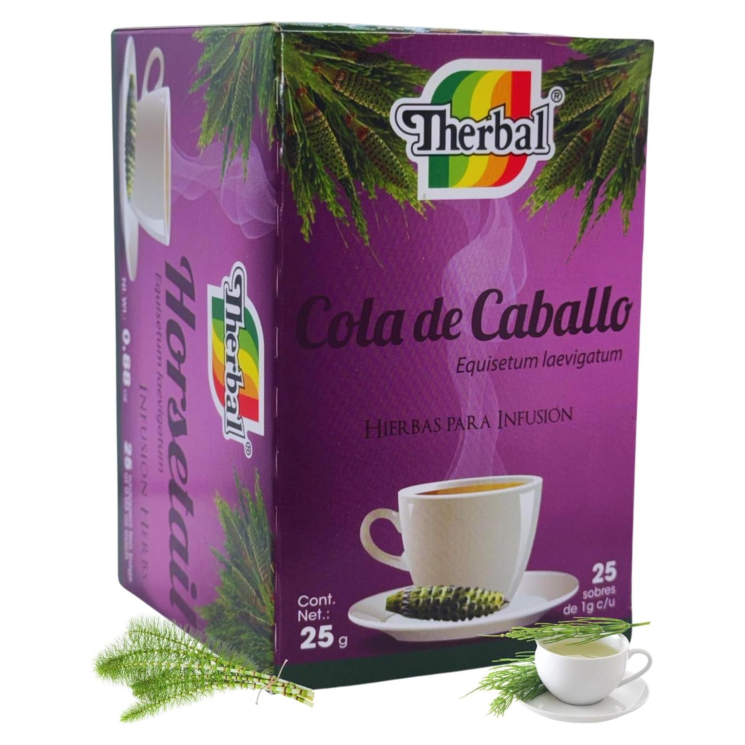 Té Cola de Caballo Therbal - 25 Bolsitas 100% Natural Vegano