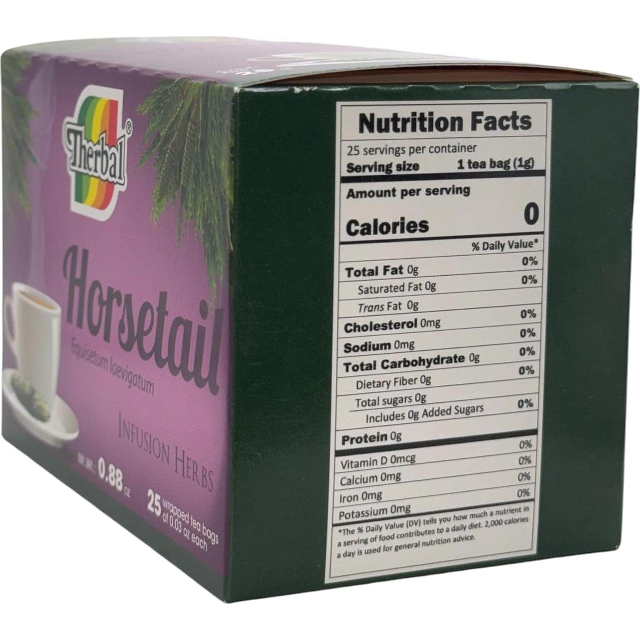 Té Cola de Caballo Therbal - 25 Bolsitas 100% Natural Vegano