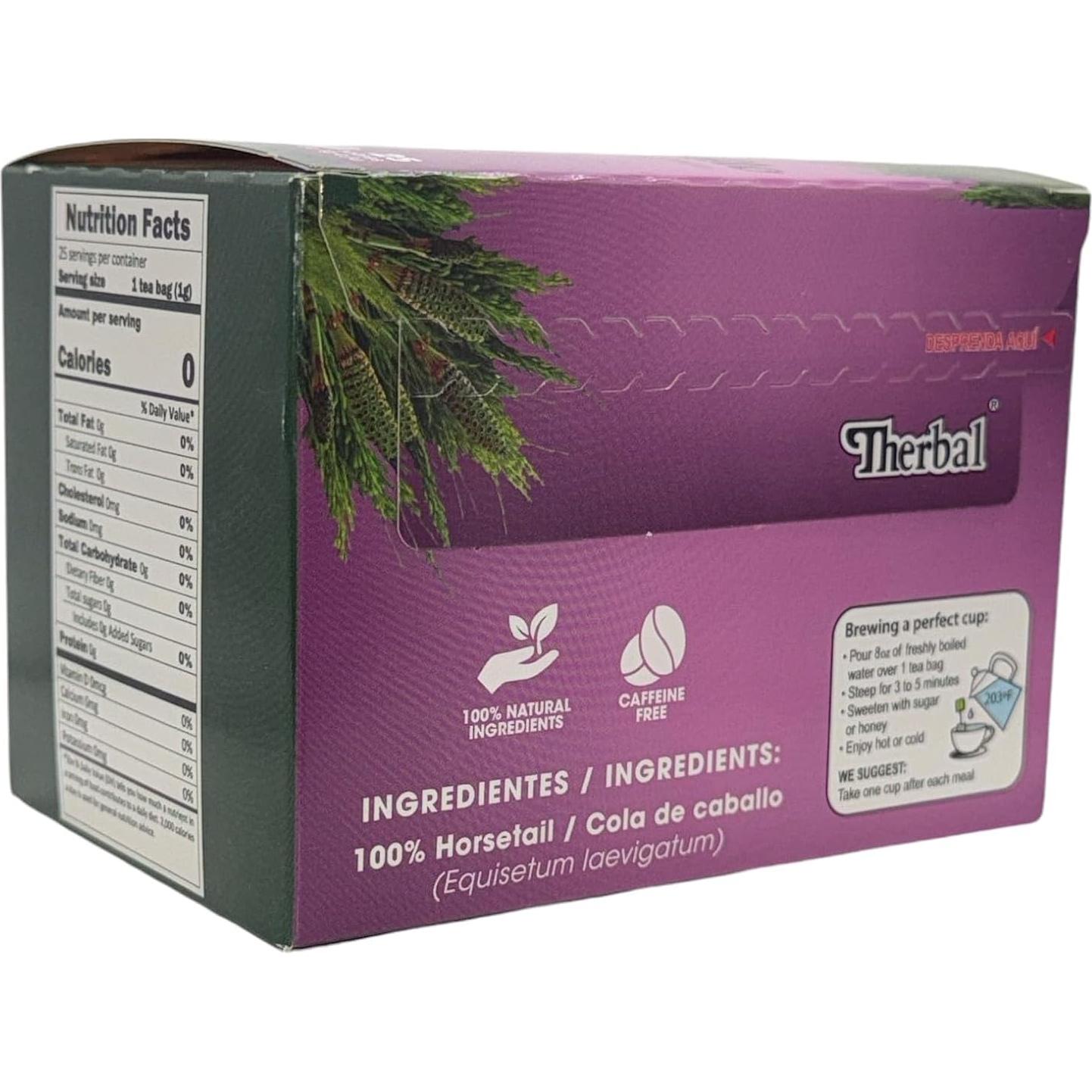 Té Cola de Caballo Therbal - 25 Bolsitas 100% Natural Vegano