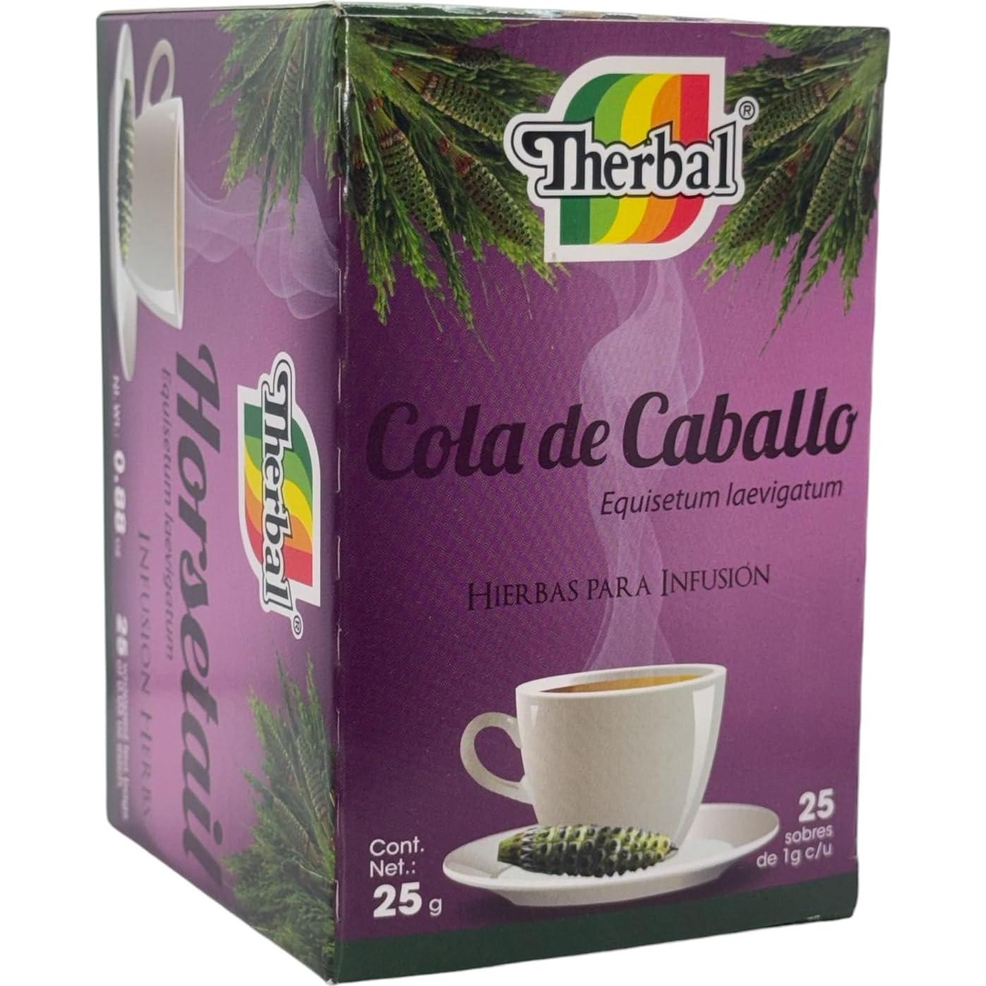 Té Cola de Caballo Therbal - 25 Bolsitas 100% Natural Vegano