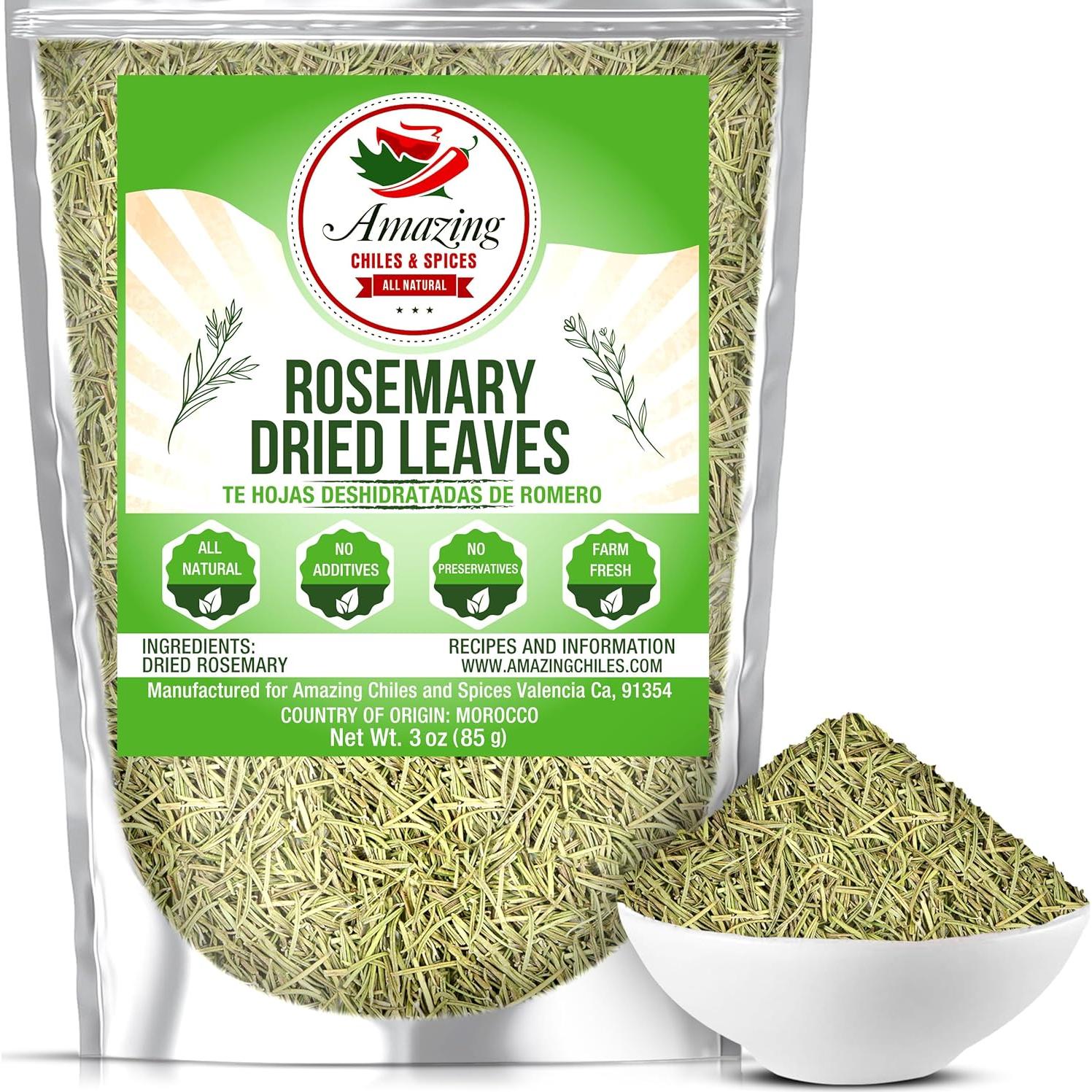 Paquete de 3 Hierbas Secas Romero Tomillo Orégano 311g Amazing Chiles