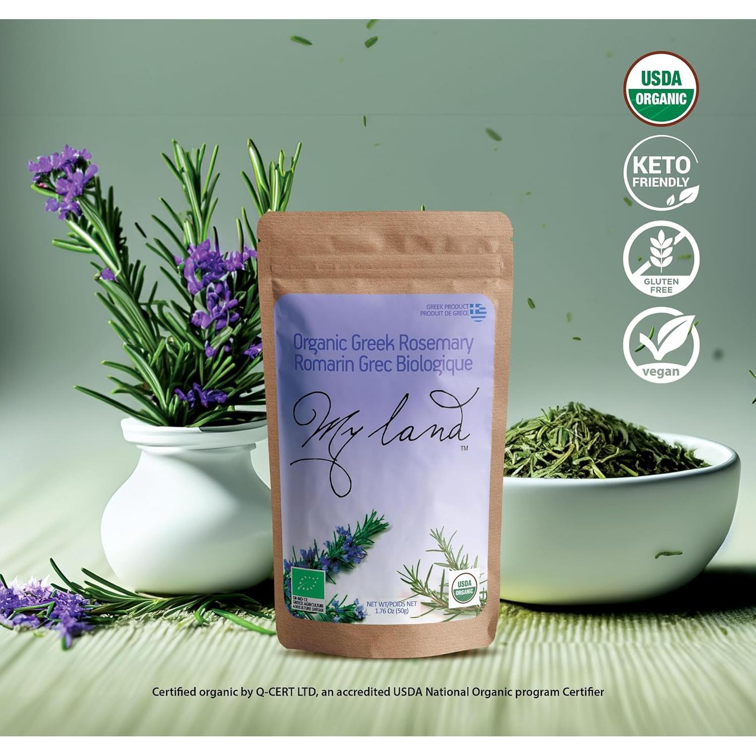 Hojas de Romero Orgánico Mis Tierras 50g - Sazonador Culinario