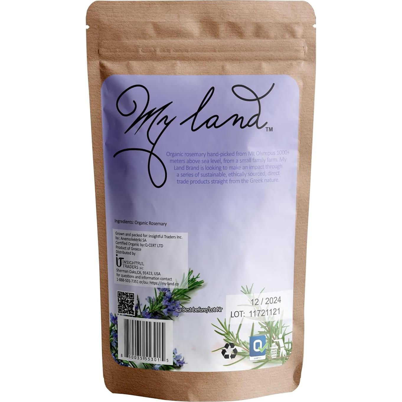 Hojas de Romero Orgánico Mis Tierras 50g - Sazonador Culinario