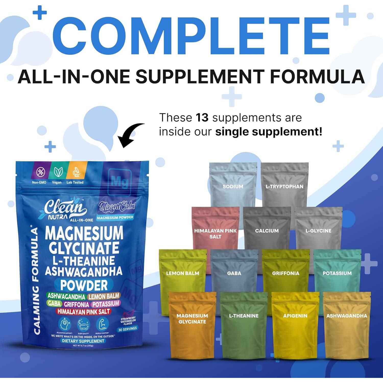 Suplemento en Polvo Calmante Clean Nutraceuticals 30 Porciones