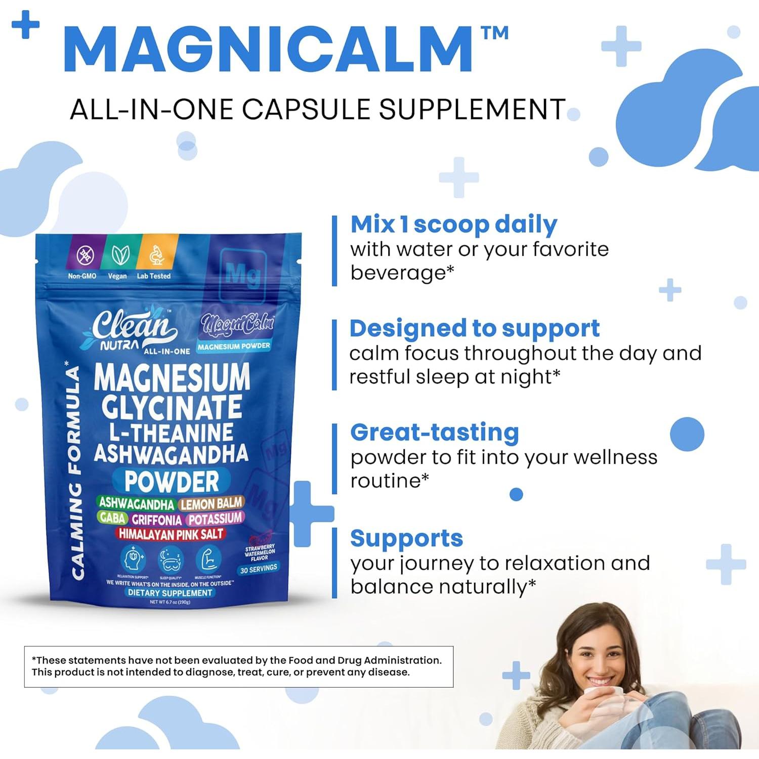 Suplemento en Polvo Calmante Clean Nutraceuticals 30 Porciones