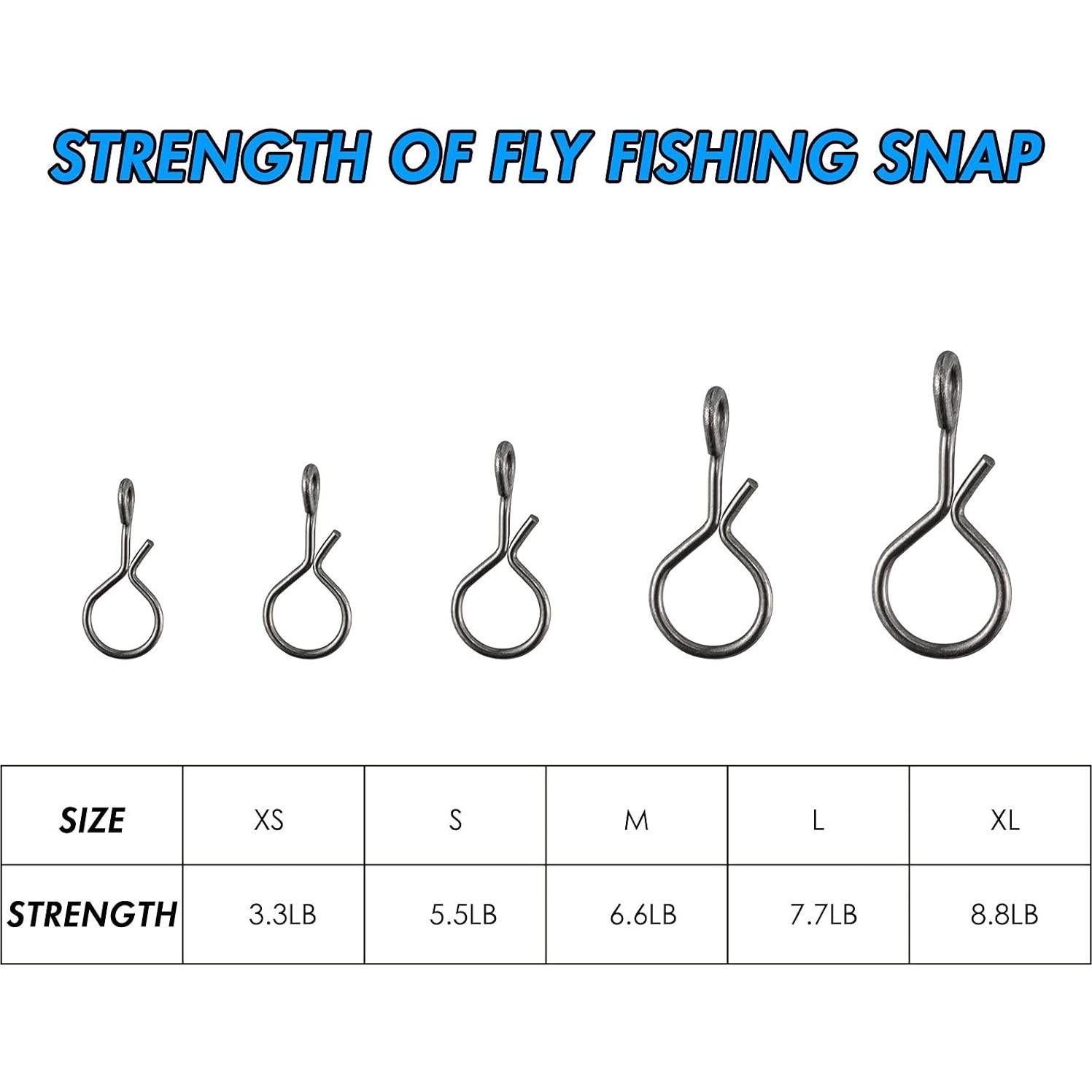 150 Clips de Pesca con Mosca Alwonder Acero Inoxidable