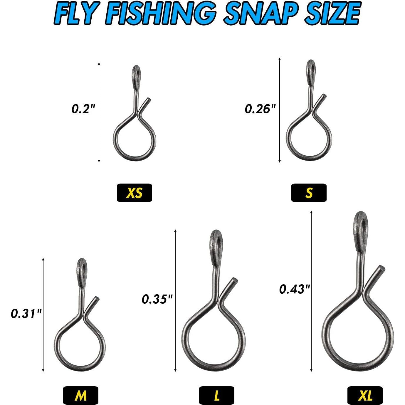 150 Clips de Pesca con Mosca Alwonder Acero Inoxidable