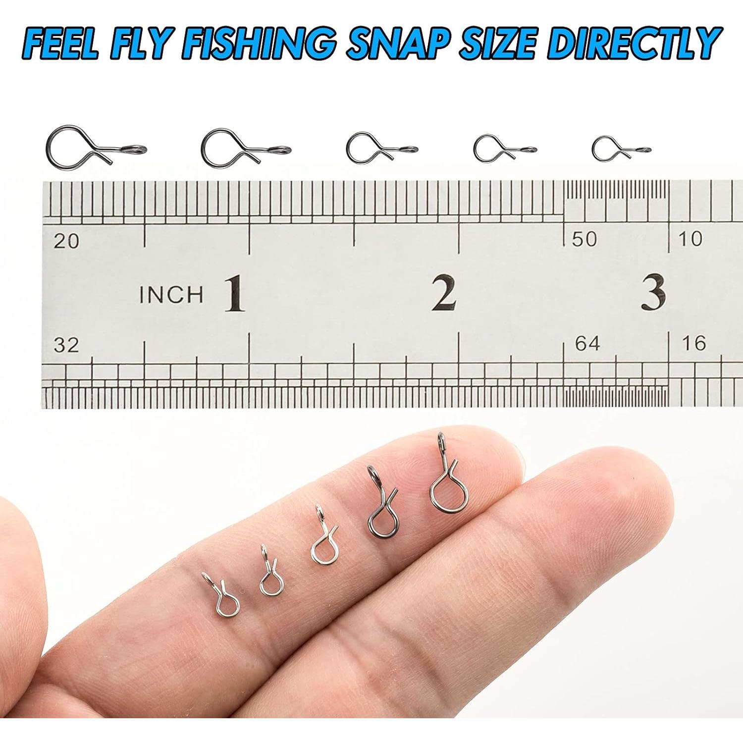 150 Clips de Pesca con Mosca Alwonder Acero Inoxidable