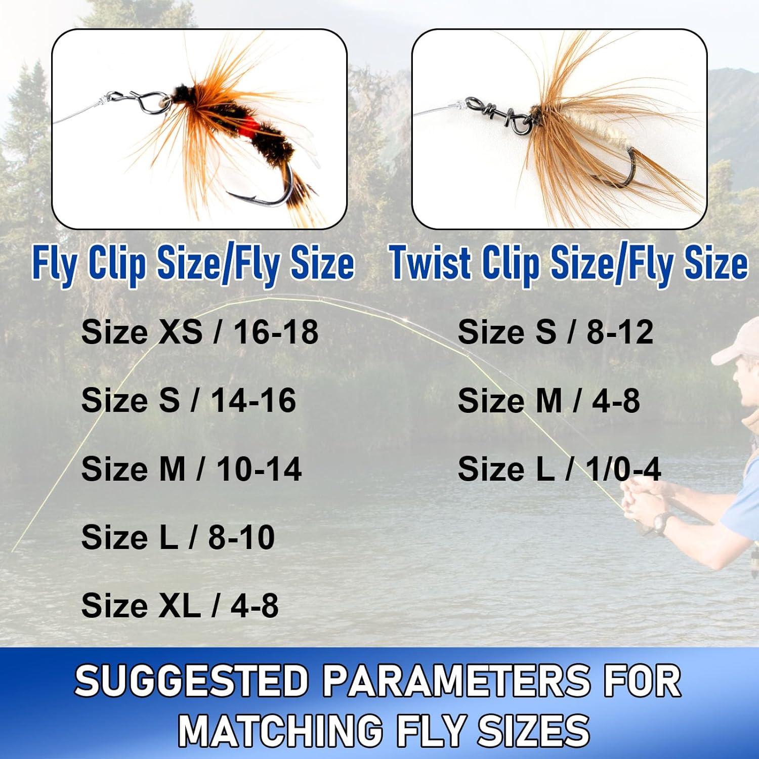 150 Clips de Pesca con Mosca Alwonder Acero Inoxidable