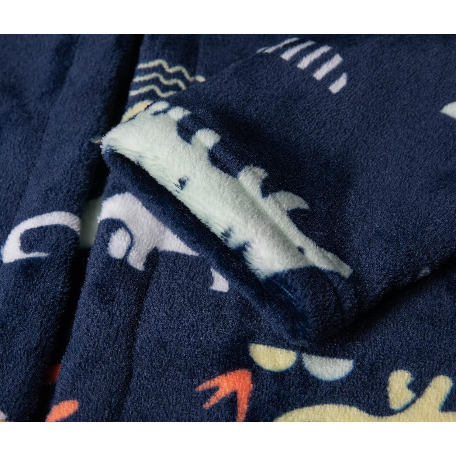 Bata de Baño para Niñas Cartoon Dinodaur con Capucha 2-3T