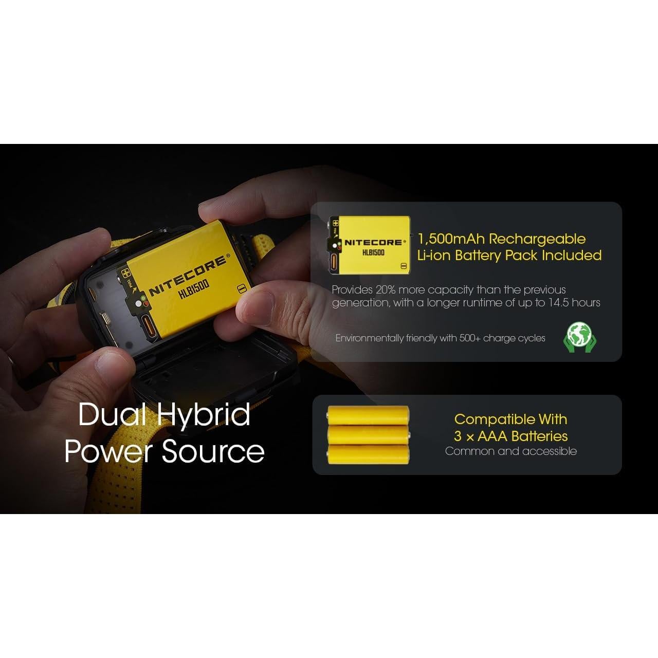 Linterna Frontal Nitecore UT27 Pro 800 Lúmenes Recargable