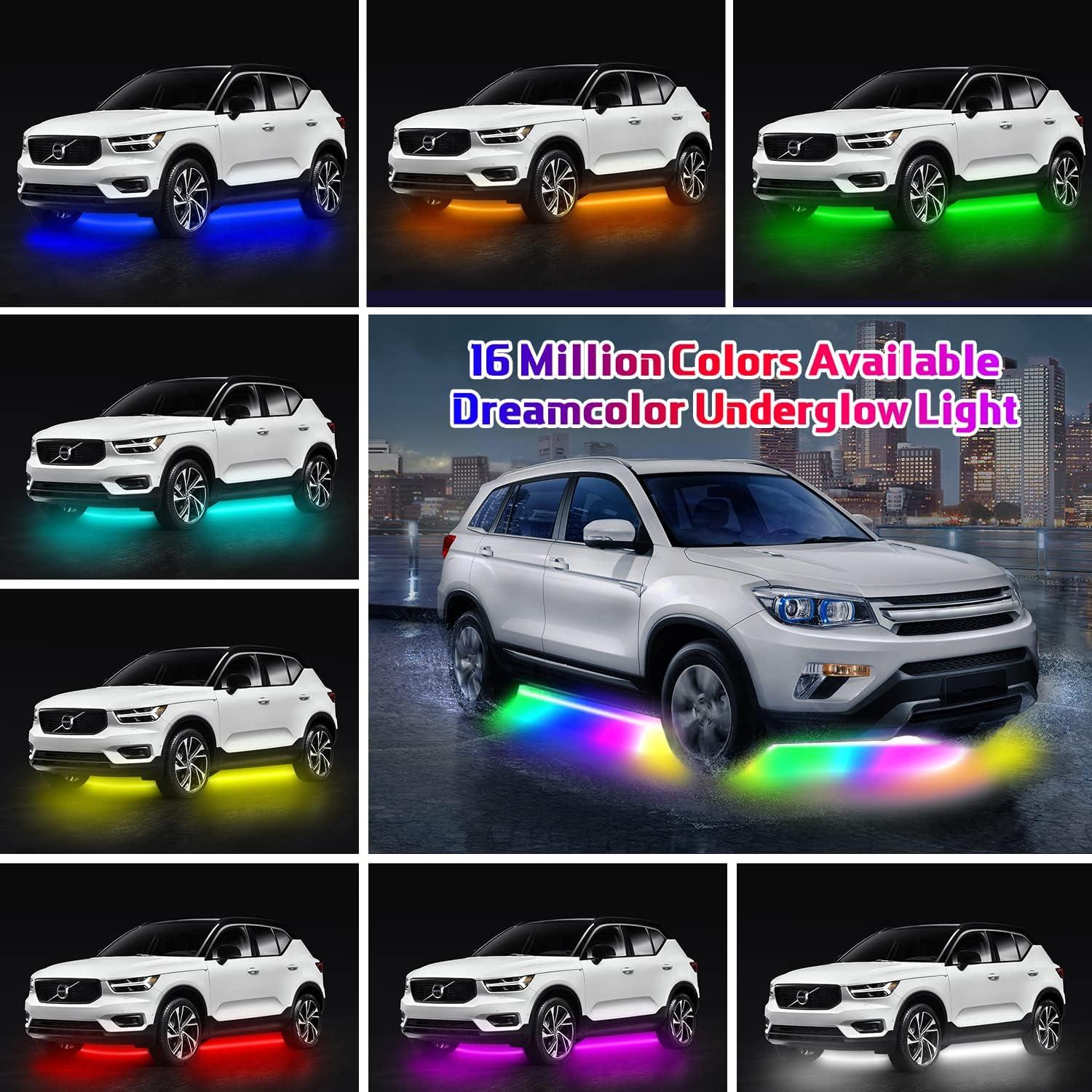 Luces LED de neón para automóviles WEBUPAR, 6 piezas RGBIC