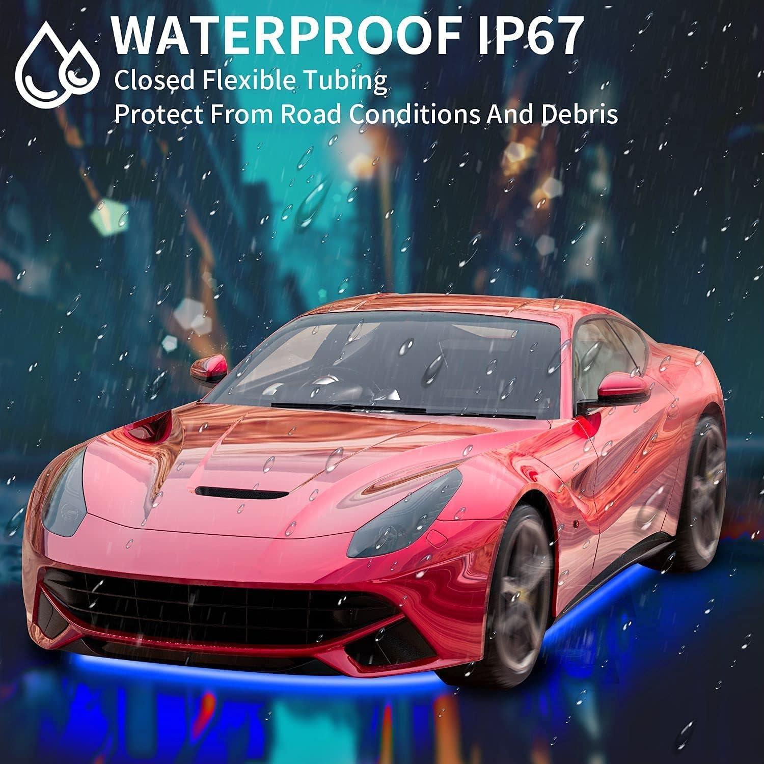 Luces LED de neón para automóviles WEBUPAR, 6 piezas RGBIC