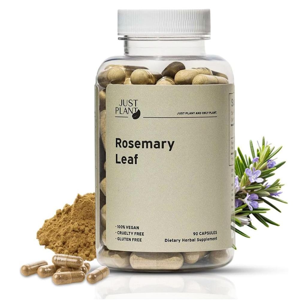 Extracto de hoja de romero Just Plant 500mg 90 cápsulas veganas