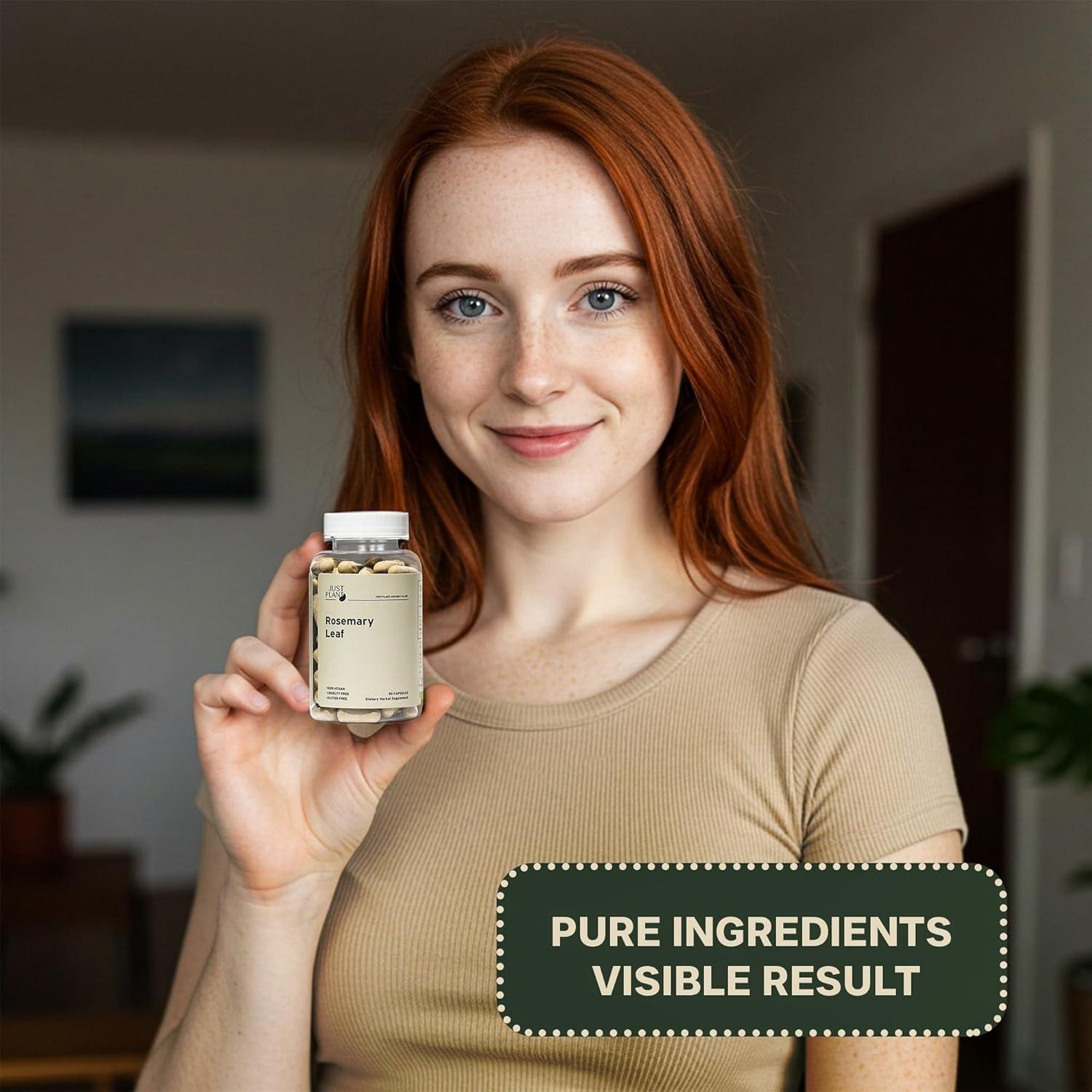 Extracto de hoja de romero Just Plant 500mg 90 cápsulas veganas