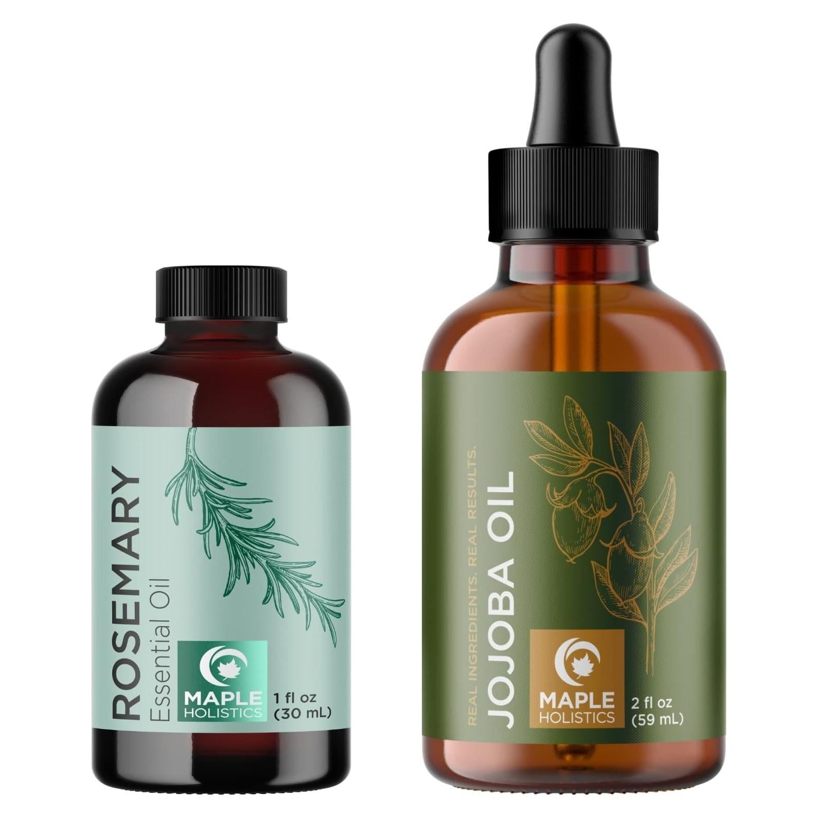 Juego de Aceite Esencial de Romero y Jojoba Maple Holistics