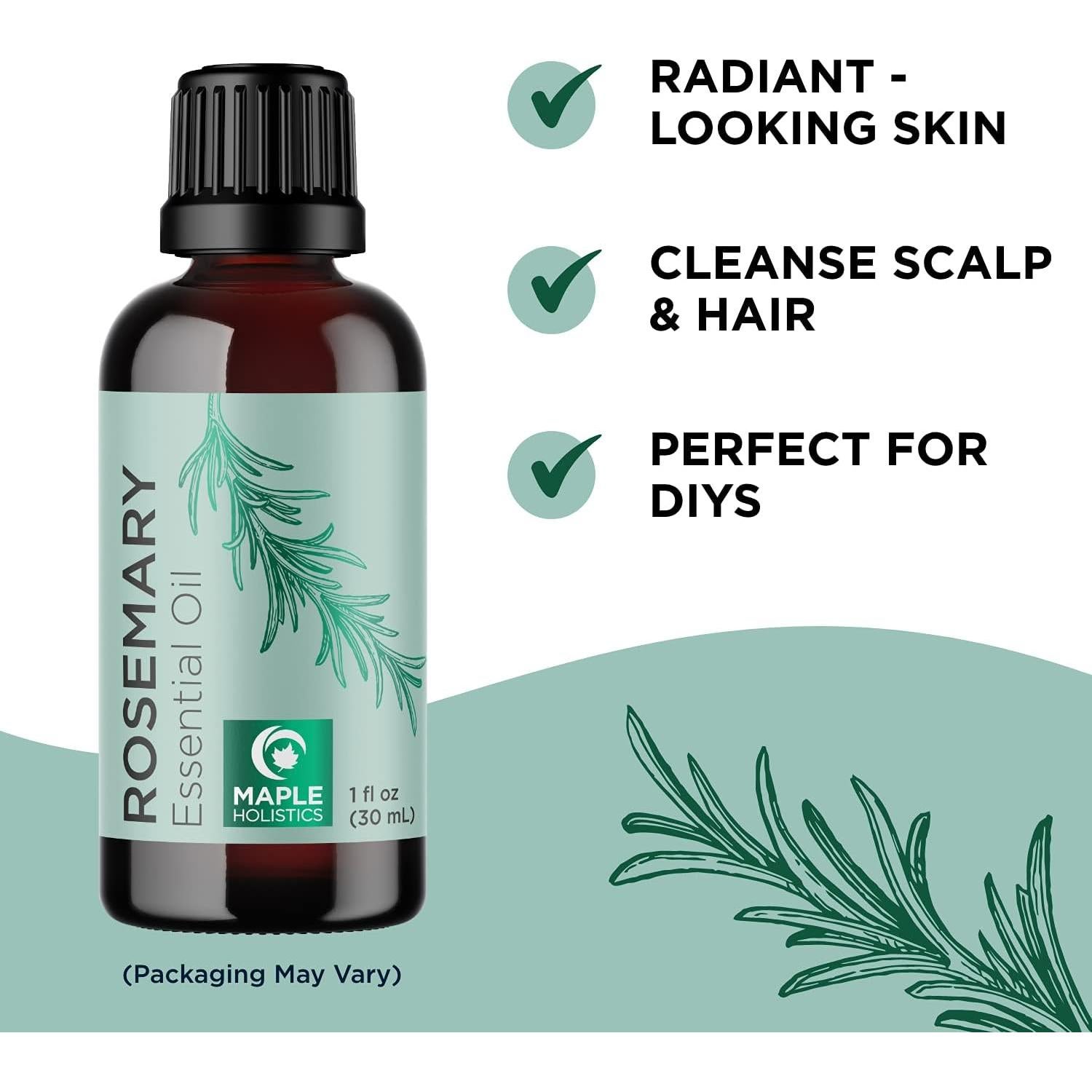 Juego de Aceite Esencial de Romero y Jojoba Maple Holistics