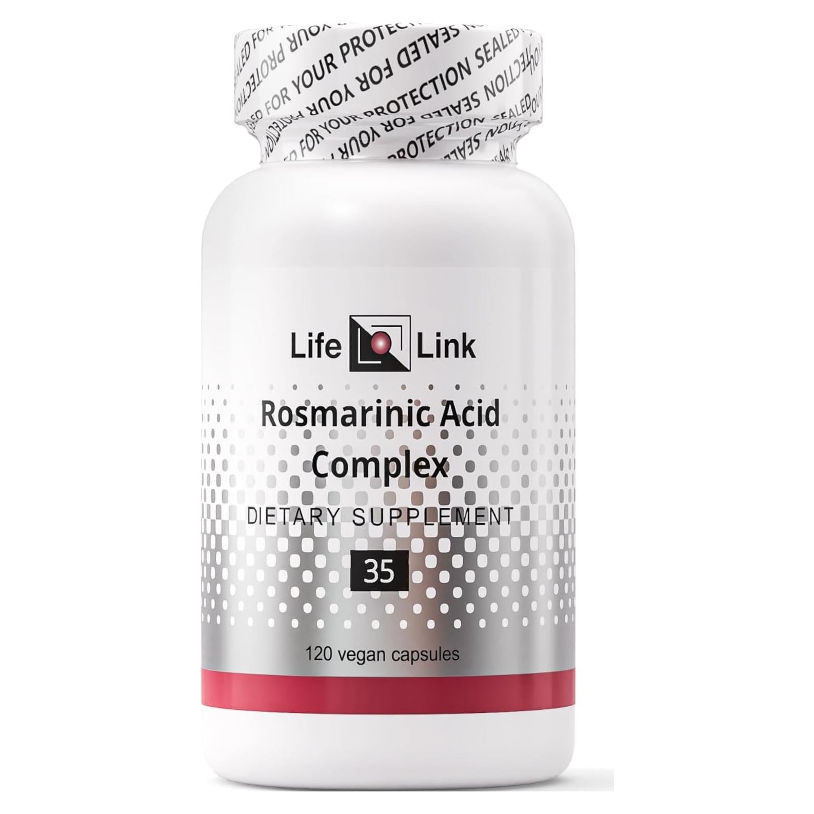 Ácido Rosmarínico LifeLink | 120 Cápsulas Veganas | Antioxidante