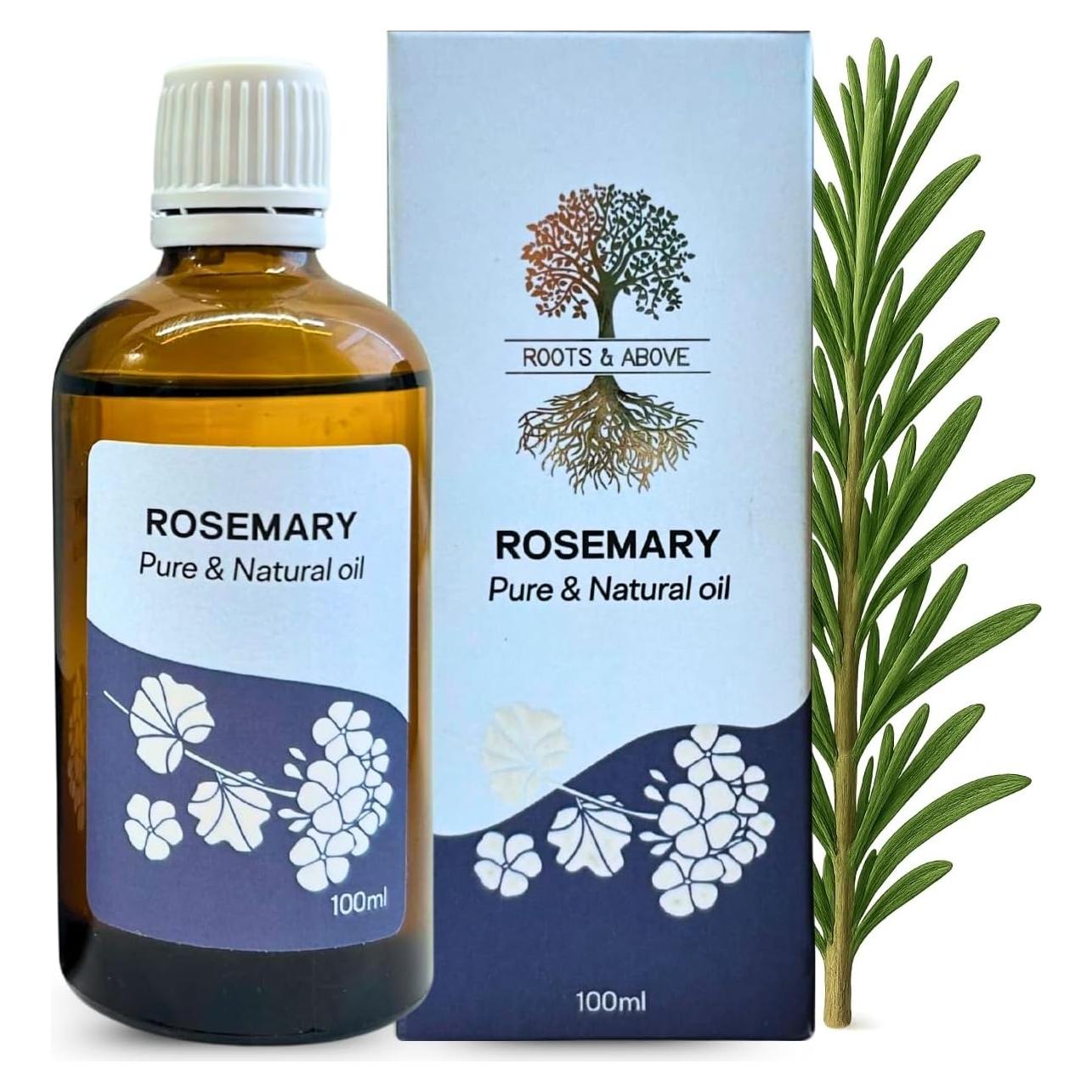 Aceite Esencial de Romero Puro Roots & Above 100 ml - Cuidado Facial y Capilar