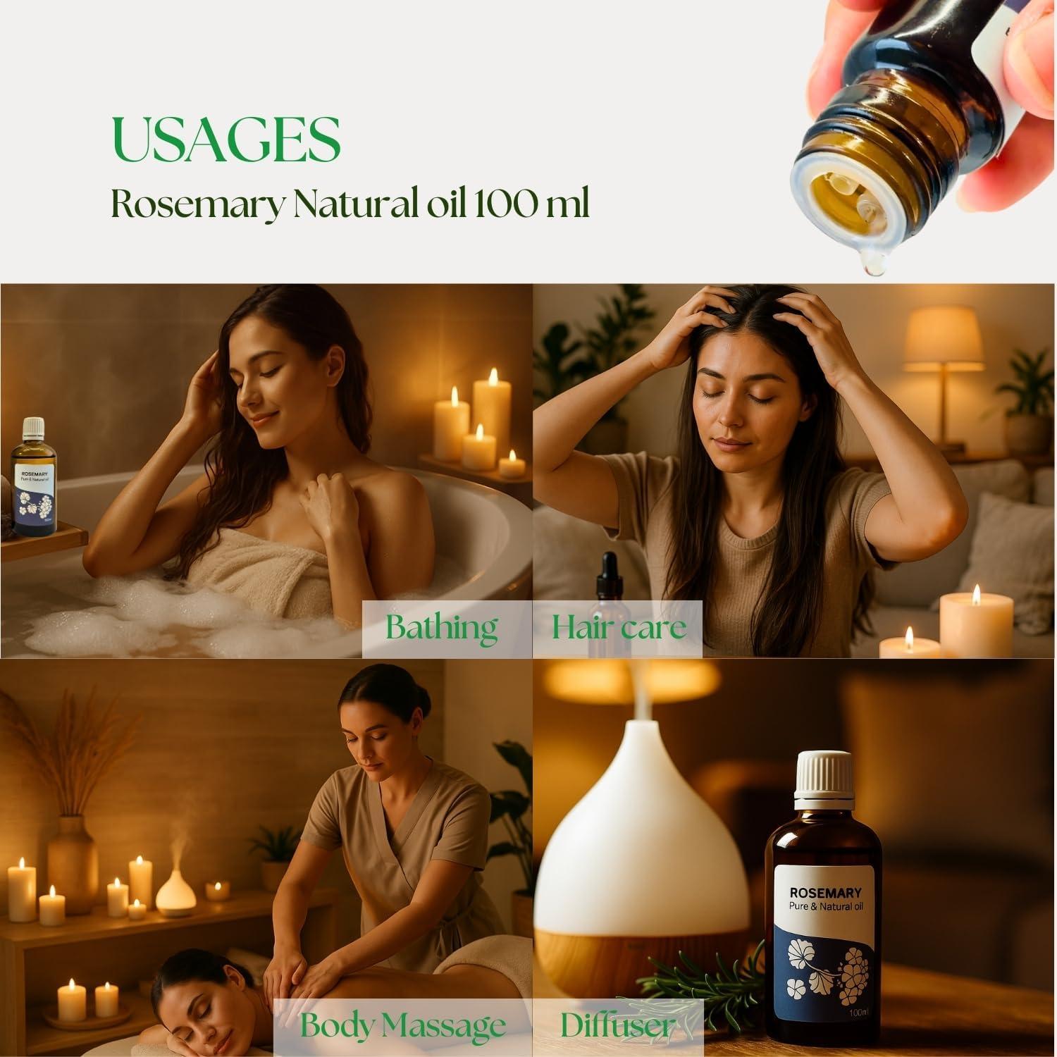 Aceite Esencial de Romero Puro Roots & Above 100 ml - Cuidado Facial y Capilar