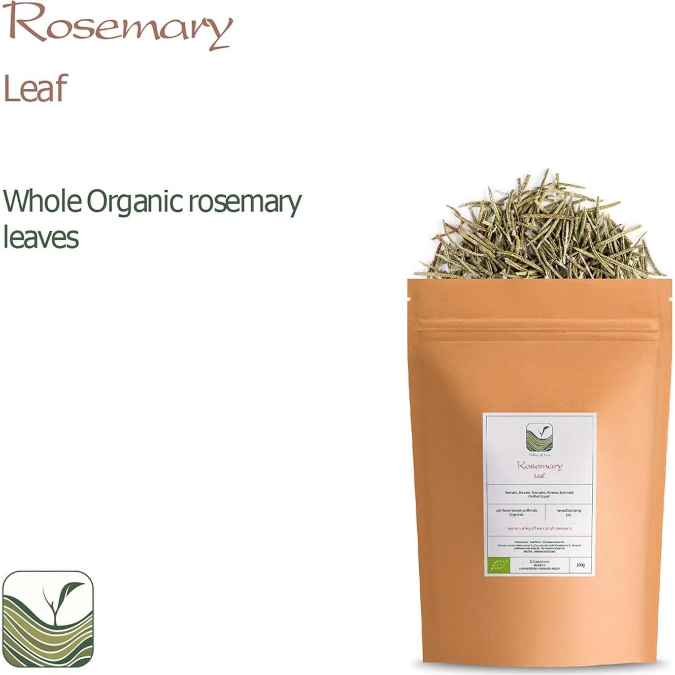 Romero Orgánico Gourmet Valley of Tea - 100g - Hierbas Secas