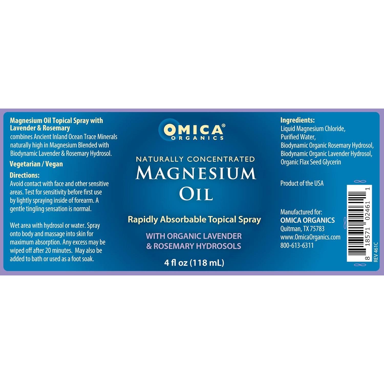 Aceite de Magnesio Spray Tópico Omica Organics 113.4 ml