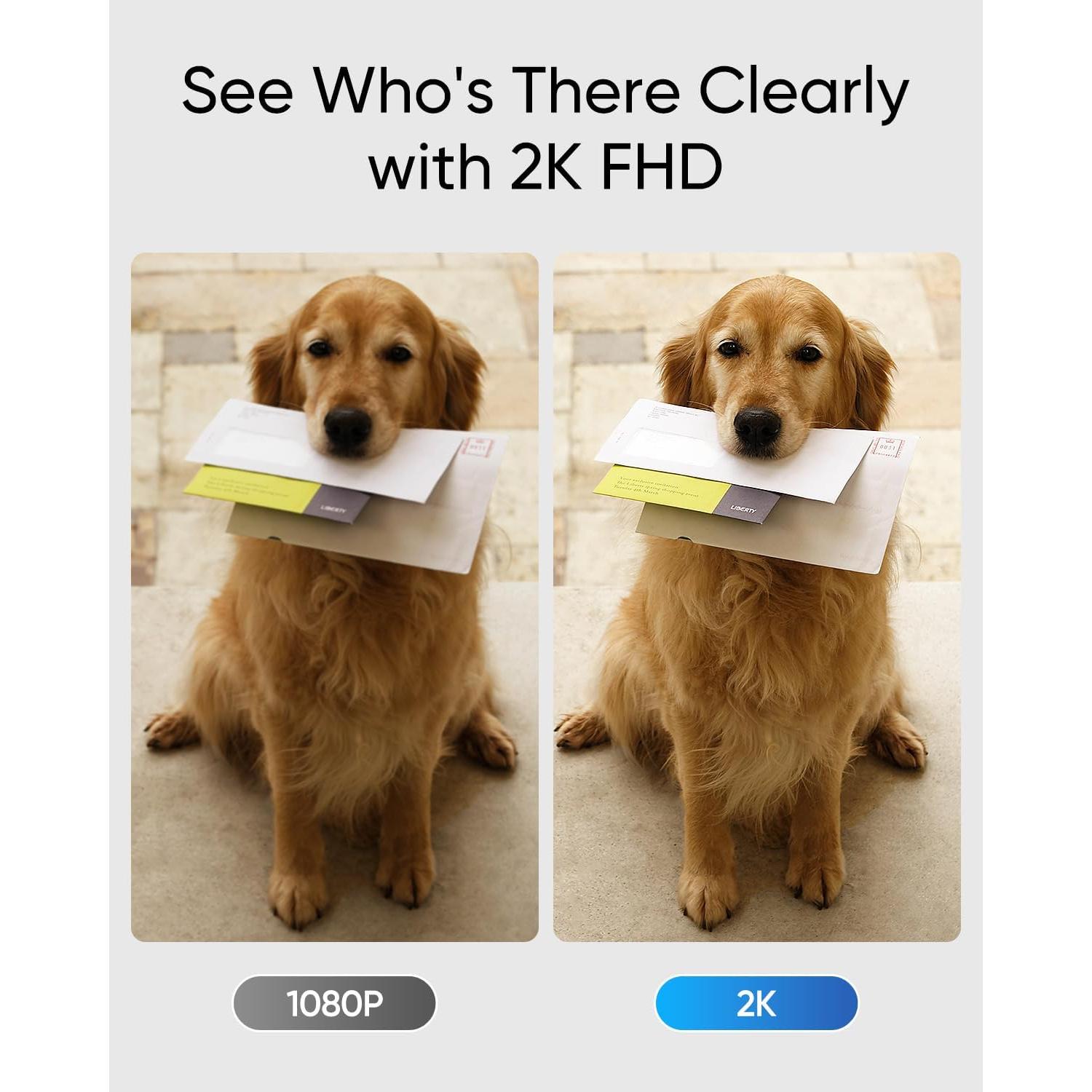 Timbre de Video eufy C30 2K FHD Batería 360g Instalación Fácil