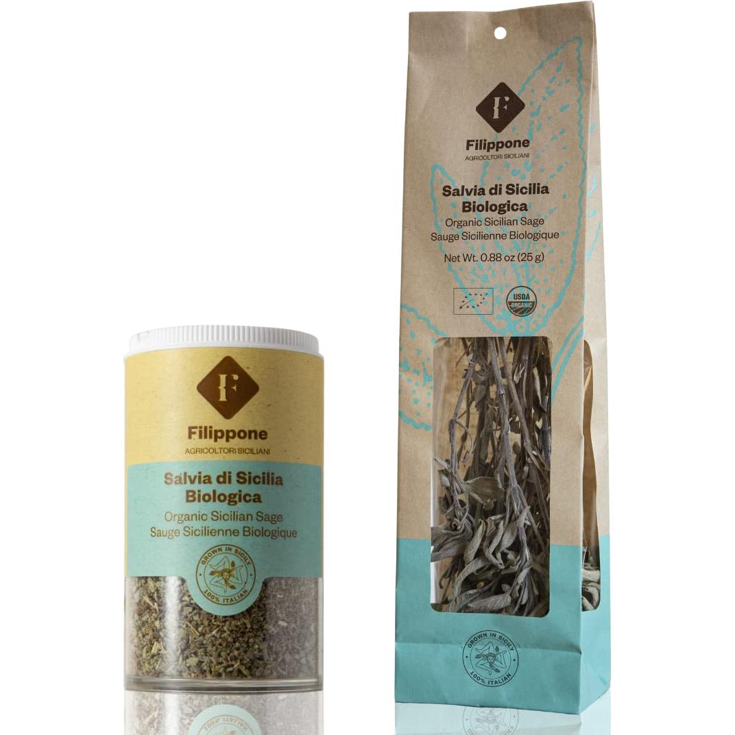 Salvia Seca Orgánica Filippone 25 g - Aromaterapia y Cocina