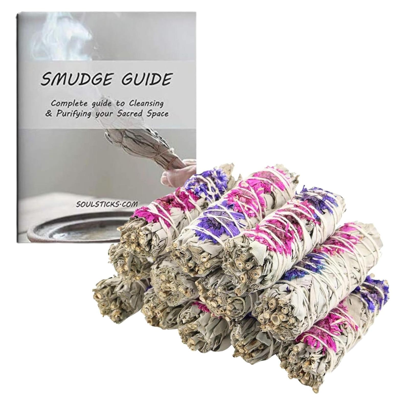 Palos de Salvia Blanca Orgánica Ancientveda 10 cm - 12 Unidades