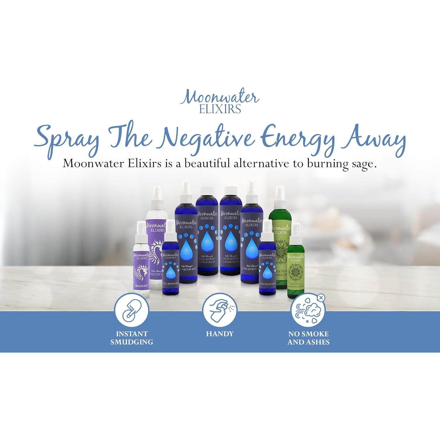 Spray de Salvia Blanca y Lavanda Moonwater 240ml - Limpieza Energética