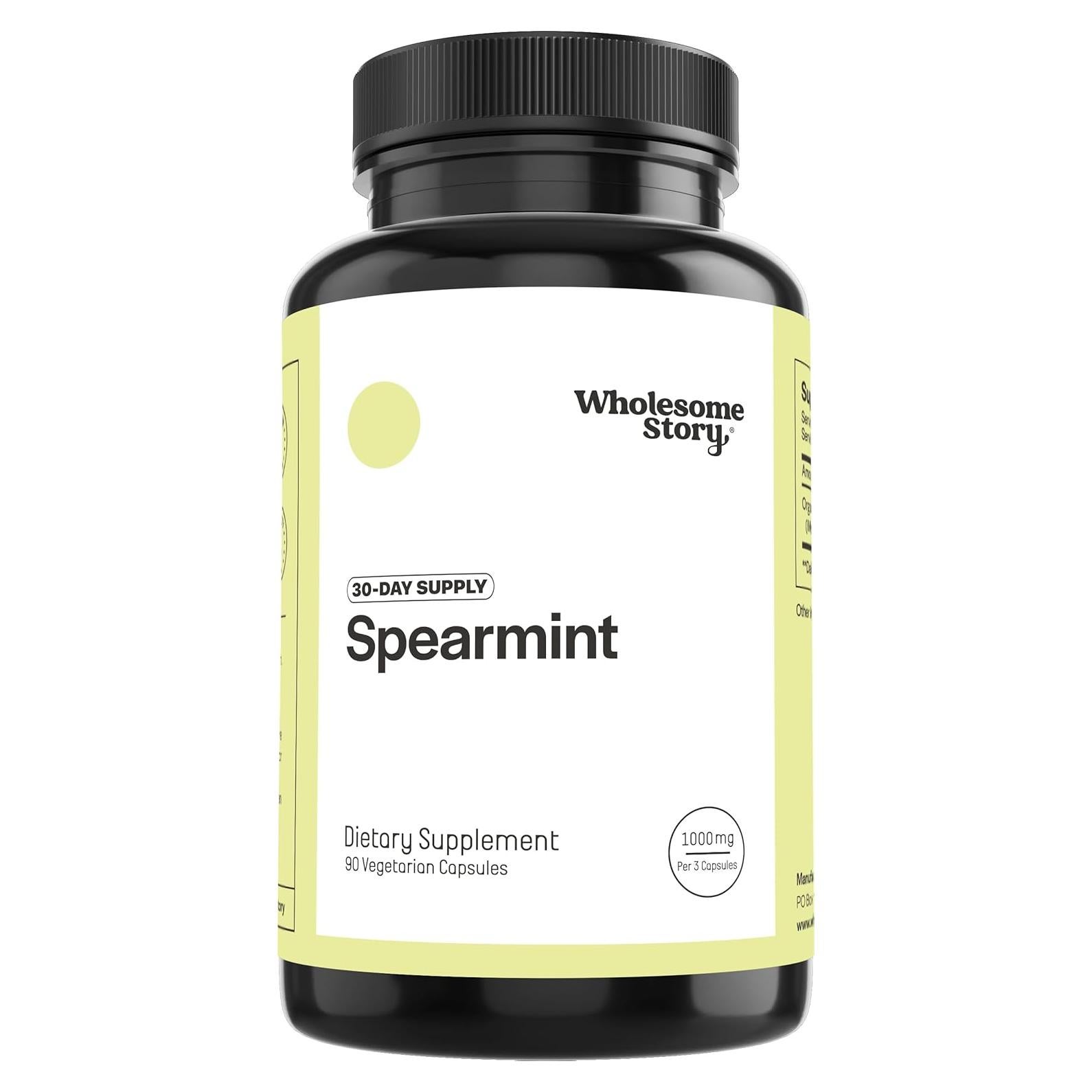 Cápsulas de Menta Orgánica Wholesome Story 1000mg - 30 Días