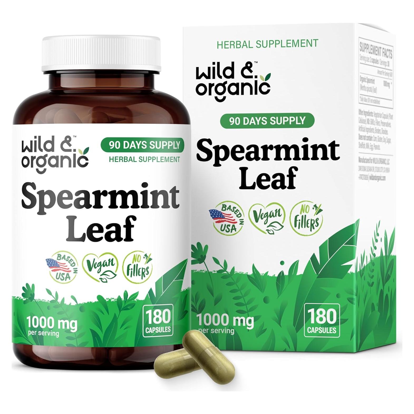 Cápsulas de Menta Verde Silvestre Wild & Organic 180 Caps 1000 mg