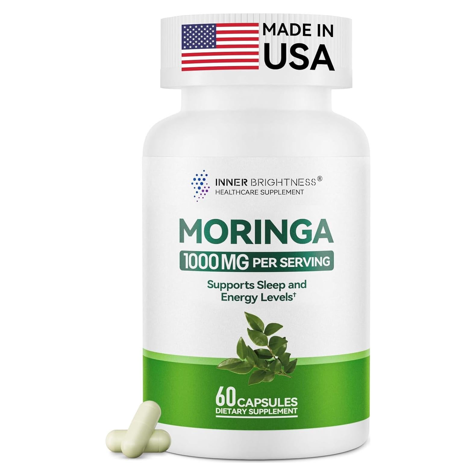 Cápsulas de Moringa 1000mg Brillo Interno 60 Veganas