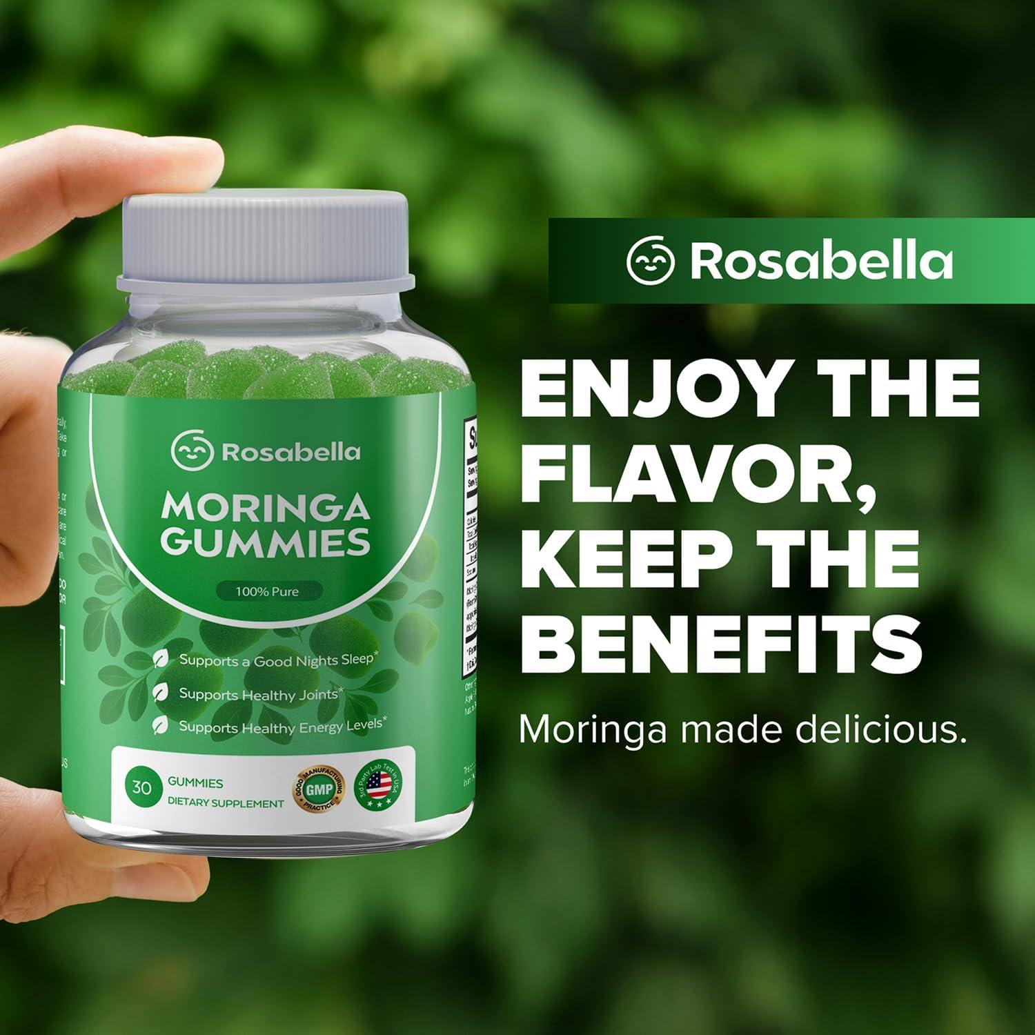 Gomitas de Moringa Rosabella 1000mg - Superalimento Vegano 30 Unidades