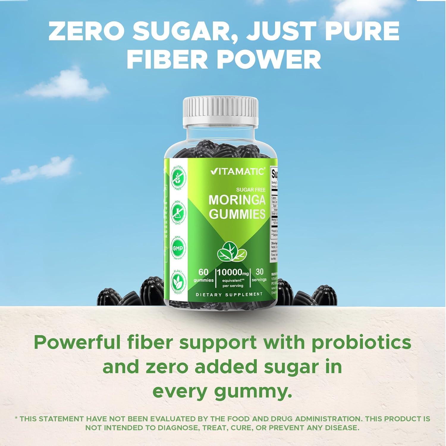 Gomitas Veganas de Moringa Vitamatic 60 Unidades Sin Azúcar