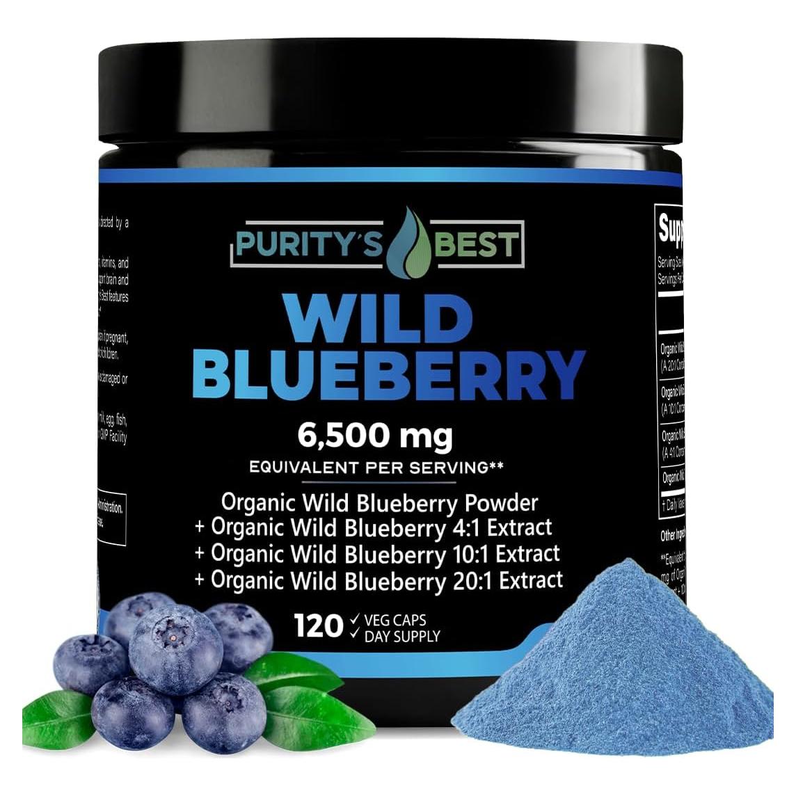 Extracto de Arándano Silvestre Purity 6500 mg - 120 Cápsulas Veganas
