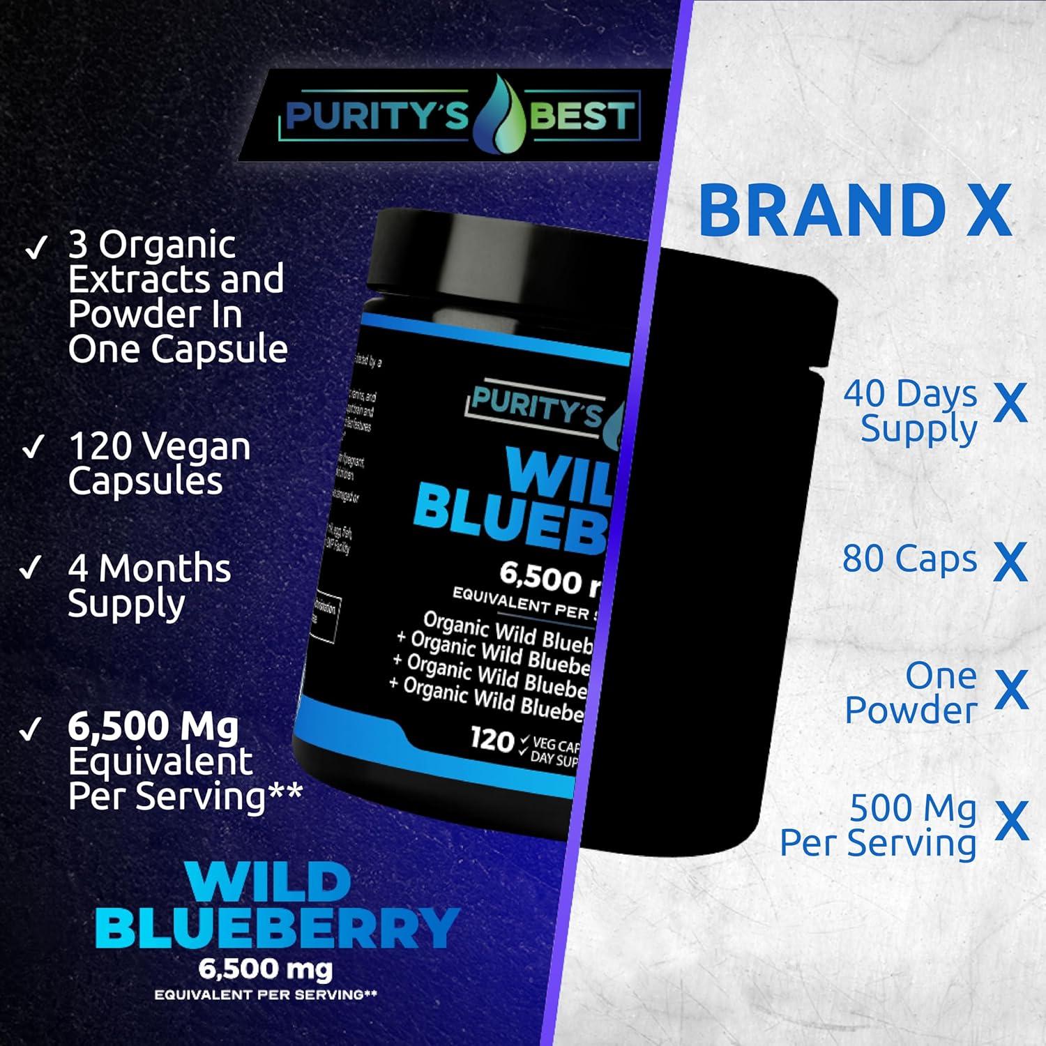 Extracto de Arándano Silvestre Purity 6500 mg - 120 Cápsulas Veganas