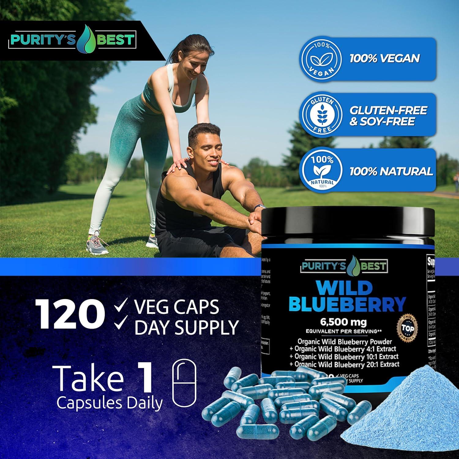 Extracto de Arándano Silvestre Purity 6500 mg - 120 Cápsulas Veganas