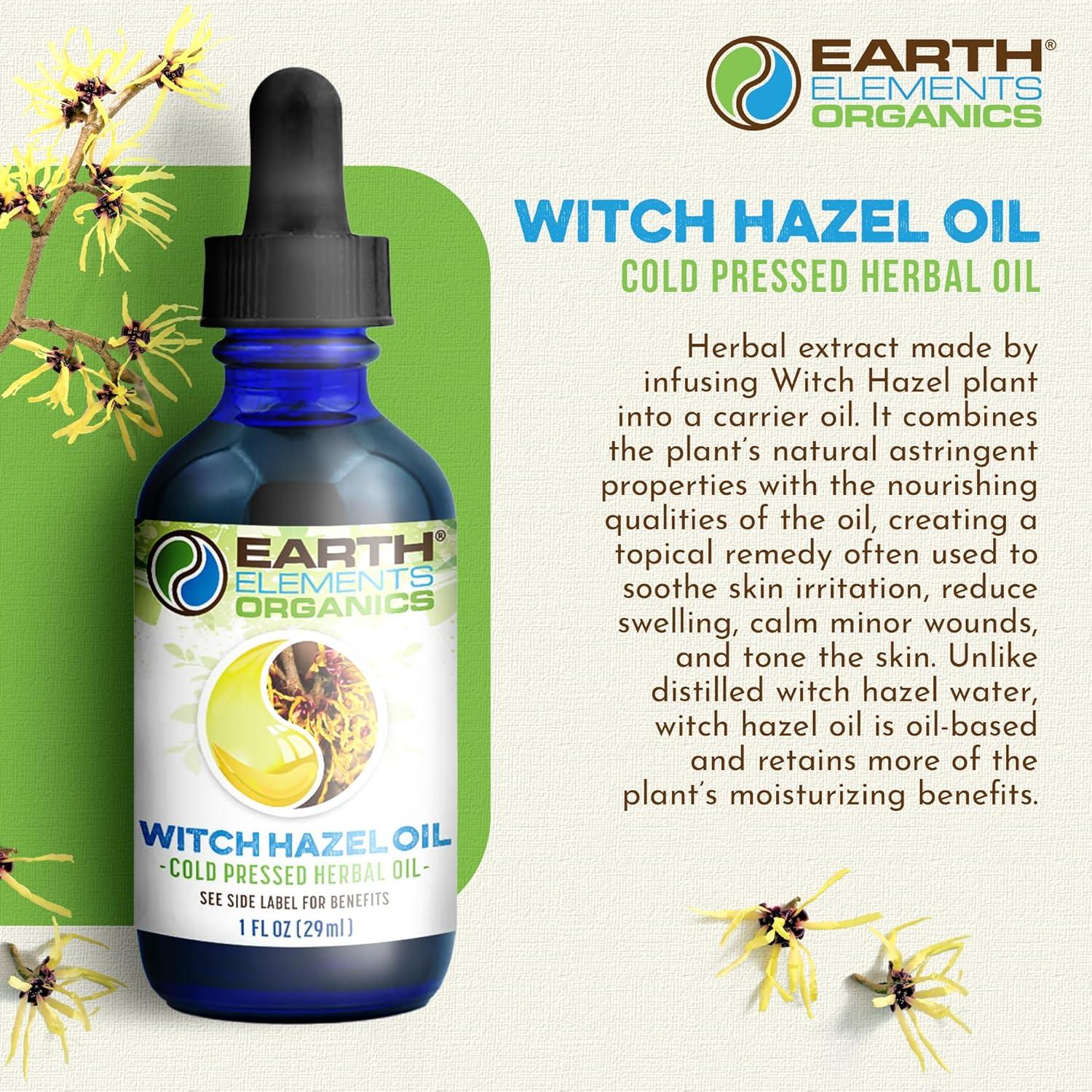 Aceite de Hamamelis Crudo 29.57 ml - Earth Elements Orgánico